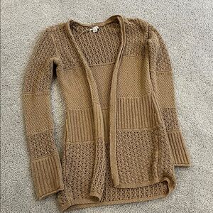 American Eagle Outfitters Brown Textured Cardigan